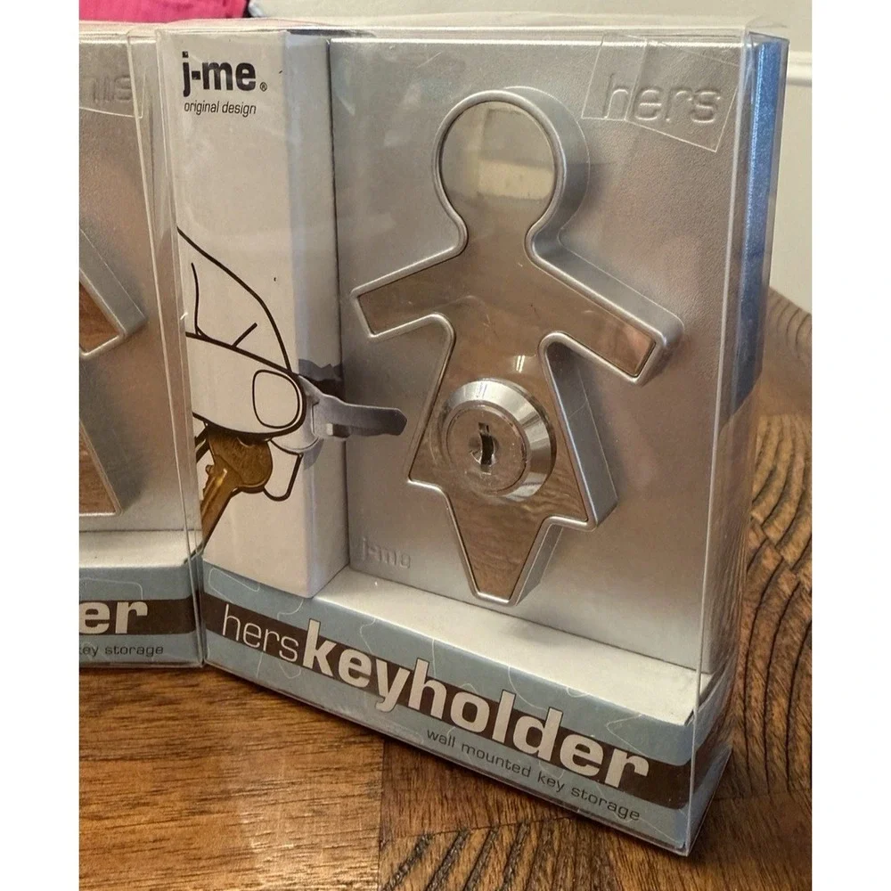 Lot of 2 - J-Me His & Hers Keyholders Wall Mounted Key Storage